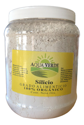 Aqua Verde Silicio 100% Natural 2L