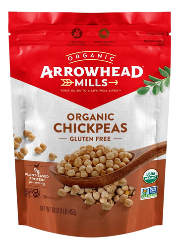 Arrowhead Mills Organic Chickpeas 453g