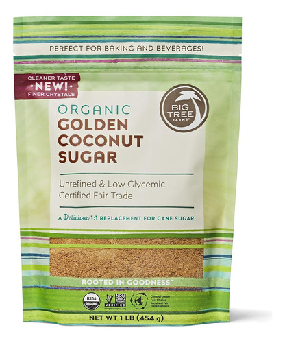 Big Tree Farms Organic golden Coconut sugar 454g