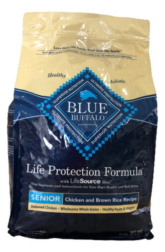 Blue Buffalo Senior Dog food chicken brown rice 2.2kg