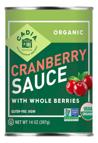 Cadia Cranberry sauce whole organic 397g