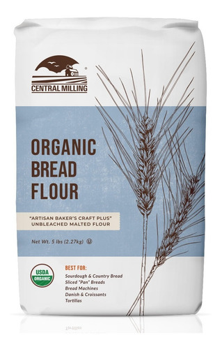 Central Milling Harina Organica Bread Artisan Flour 2.27kgs
