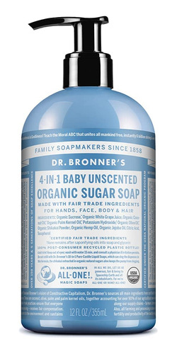 Dr Bronners sugar Baby soap pump 355ml