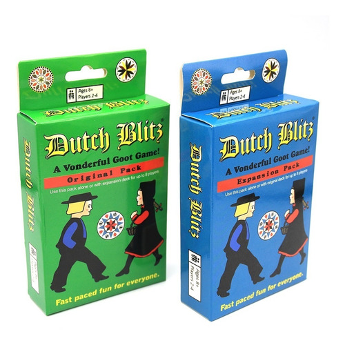 Dutch Blitz Y Expansión Juego De Cartas De Mesa 8 Jugadores