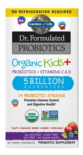 Garden Of Life Probiotics Organic Kids Berry Cherry 30gummies