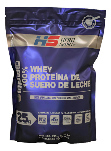 Hero Sport 100% Whey protein vanilla 495g