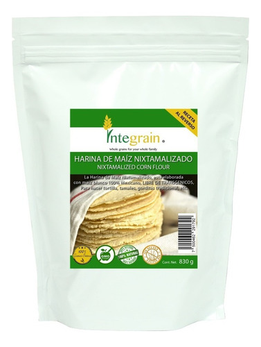 Integrain Harina De Maiz Nixtamalizado 830g