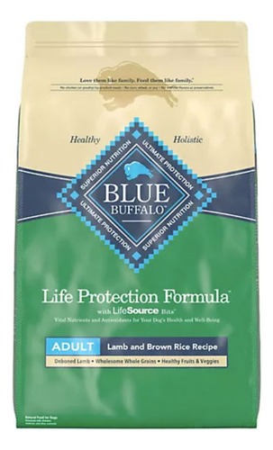 [BLBULPFLBR2200] Blue Buffalo Adult Dog Food Lamb Brown Rice 2.2kgs