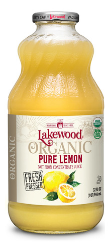 Lakewood organic pure Lemon juice 946ml