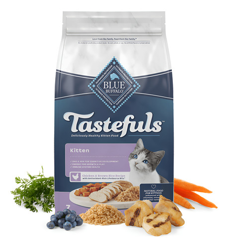 [BBTKFCHBR1300] Blue Buffalo Tastefuls Kitten food Chicken Brown Rice 1.3kgs