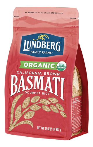 Lundberg brown organic basmati rice 907g