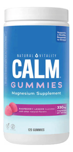 Natural Vitality Calm Gummies raspberry lemon 120gummies
