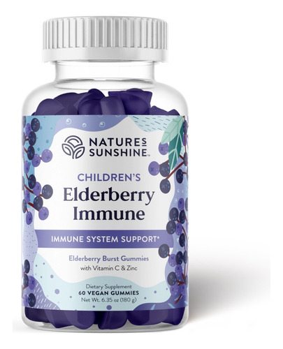 Natures Sunshine Elderberry Immune Children's 60gummies