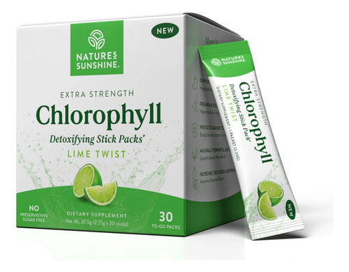 Natures Sunshine Extra strength Chlorophyll lime twist 30p