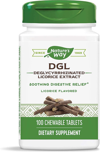 Natures Way DGL Licorice Extract 100tabs