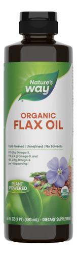 Natures Way Organic Flax Oil 480ml