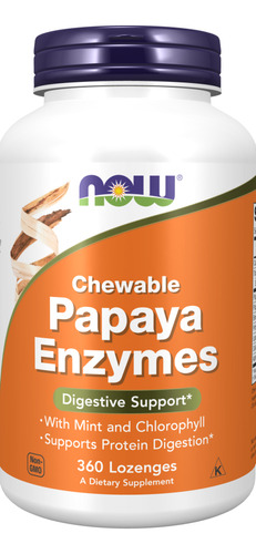 Now Chewable papaya enzymes 360tabs