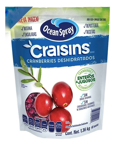 Ocean Spray Craisins Arandanos Secos 1.36kg