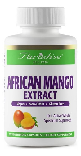 Paradise herbs African mango extract 60caps
