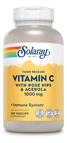 Solaray Vitamin C 1000mg Time Release 250caps