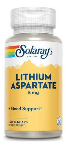 Solaray lithium Aspartate 100caps