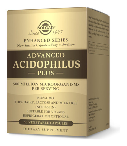 Solgar Advanced Acidophilus plus 60caps