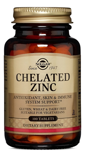 Solgar Chelated Zinc 100tabs