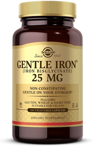 Solgar Gentle Iron 25mg 180caps