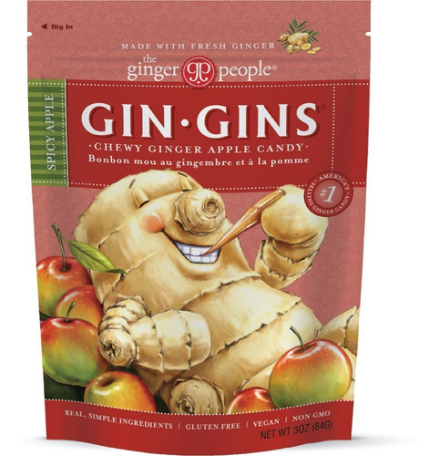 The Ginger People Chewy apple ginger Gin Gins 84g