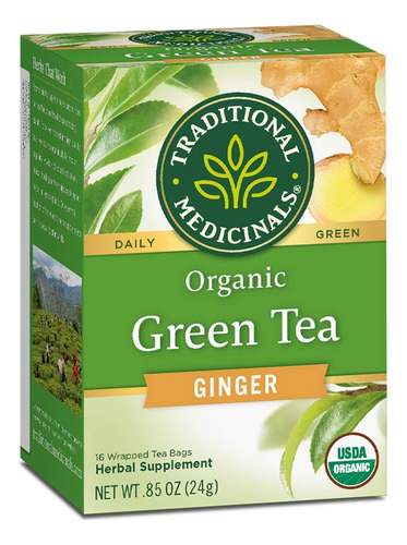 Traditional Medicinals Green Tea Ginger 16bags