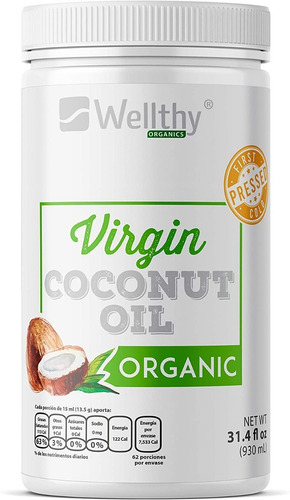 Wellthy Aceite Coco Organico Virgen 930ml