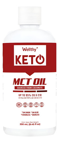 Wellthy Keto Aceite de coco MCT 250ml