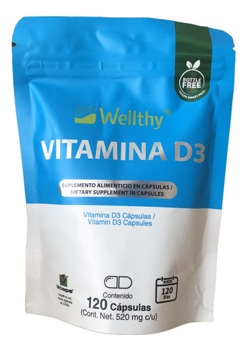 Wellthy Vitamina D3 120caps
