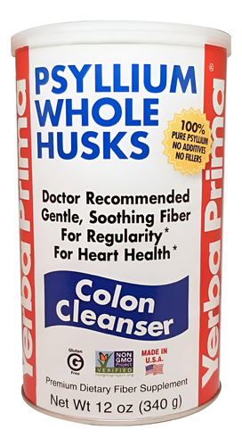 Yerba Prima Psyllium Whole Husks Colon Cleanser 340g