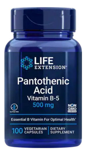 Life Extension Pantothenic acid Vit B5 100caps