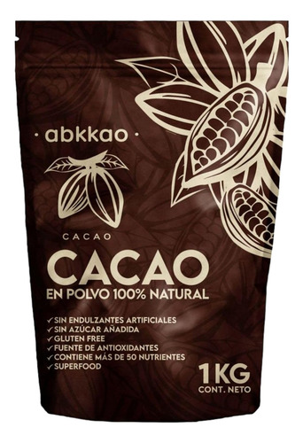 Abkkao Cacao en polvo 1kg