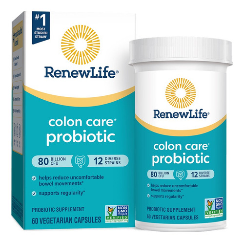 Renew Life Ultimate Flora Colon Care Probiotic - 80 billion 60vegcaps