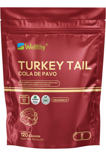Wellthy Cola de Pavo 120cap
