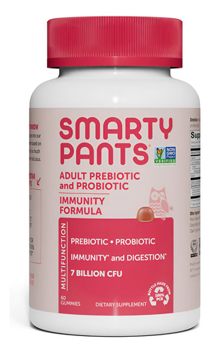 Smarty Pants Adult Prebiotic & Probiotics Strawberry 60 gummies