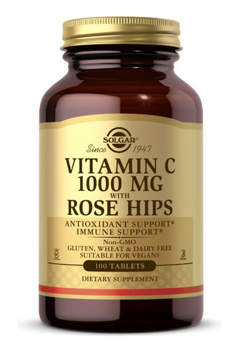 Solgar Vitamin C Rose Hips 1000mg 100tabs