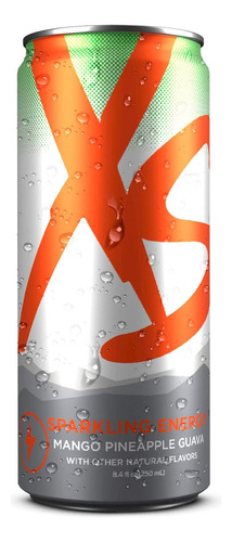 Sparkling Energy Drink Mango Pineapple Guava 355ml
