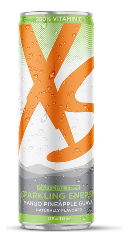 Sparkling Energy Drink Mango Pineapple Guava CF 355ml