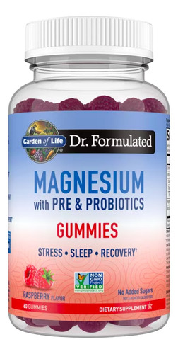 Garden of Life Dr. Formulated Magnesium with Pre & Probiotics Gummies Raspberry 60gum