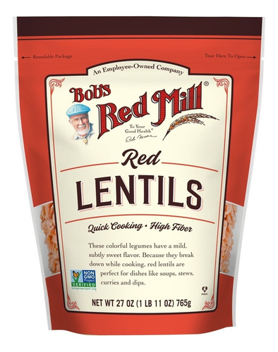 [BRM-11-RLEN-765] Bobs Red Mill Red Lentils 765g