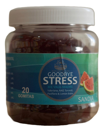 Aqua Verde Goodbye Stress Me Vale Madre Sandia 20gomitas