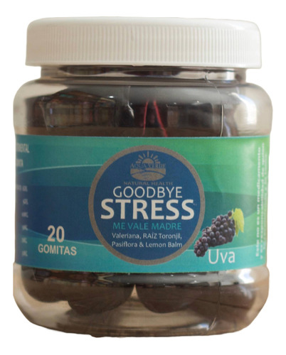 Aqua Verde Goodbye Stress Me Vale Madre Uva 20gomitas