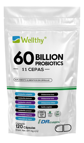 Wellthy Probioticos 60 Billones 11 Cepas 120cap