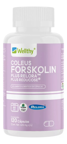 Wellthy Forskolin + Relora + Reducose 120caps
