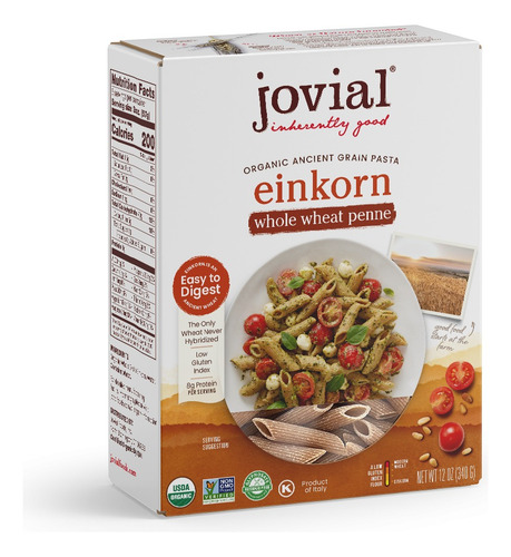 Jovial Organic Einkorn Wholewheat Pasta Penne Rigate 340g