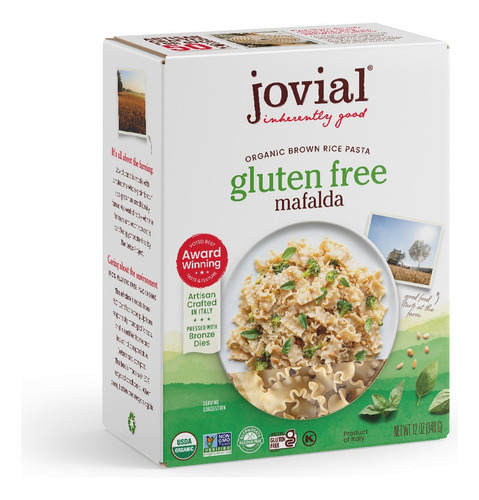 Jovial Organic Brown Rice Pasta Gluten Free Mafalda